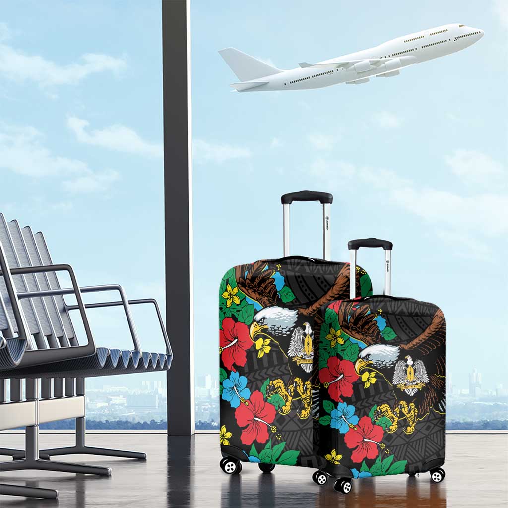 South Sudan Luggage Cover Hibiscus Floral African Pattern - Wonder Print Shop