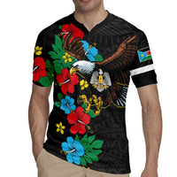 South Sudan Rugby Jersey Hibiscus Floral African Pattern - Wonder Print Shop