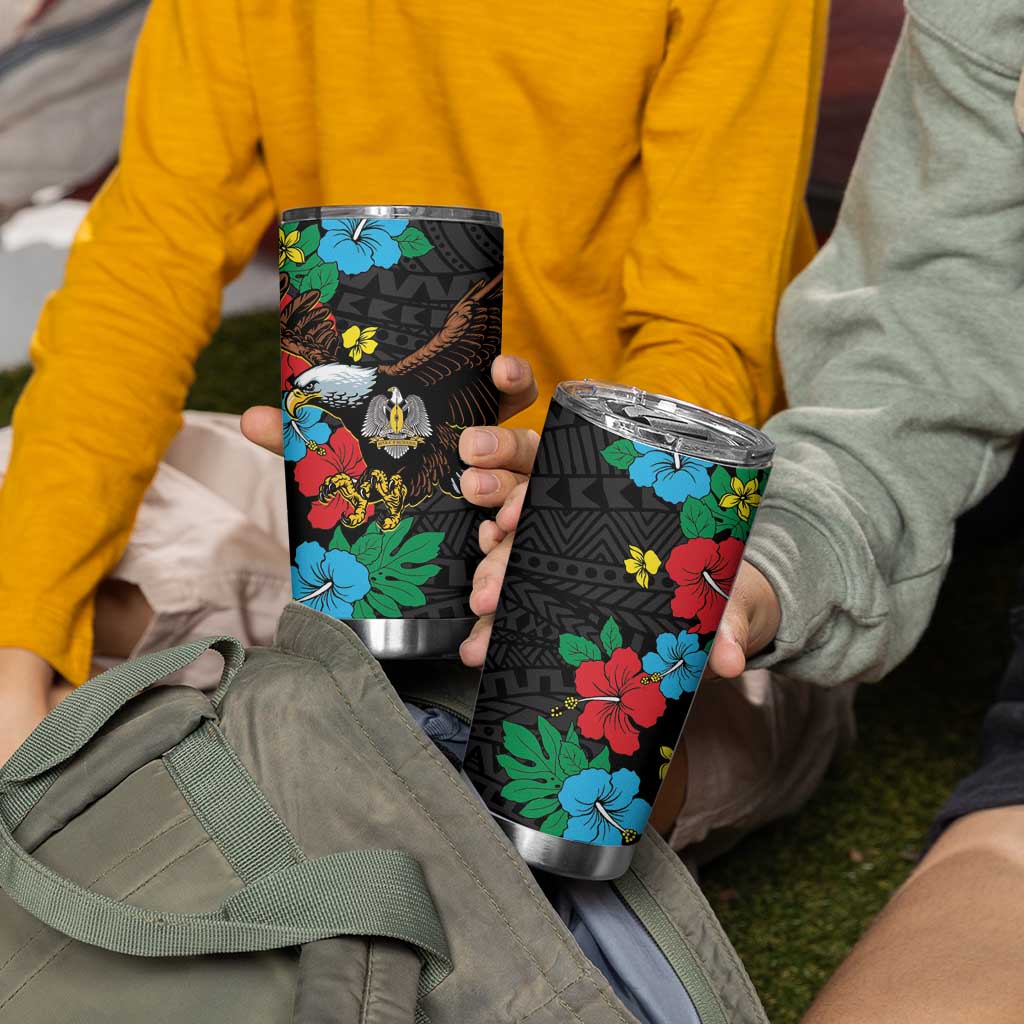 South Sudan Tumbler Cup Hibiscus Floral African Pattern - Wonder Print Shop