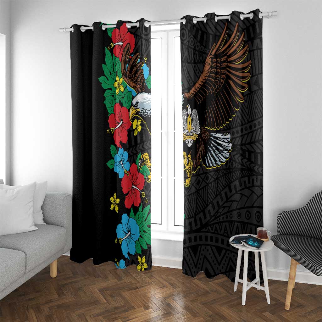 South Sudan Window Curtain Hibiscus Floral African Pattern - Wonder Print Shop