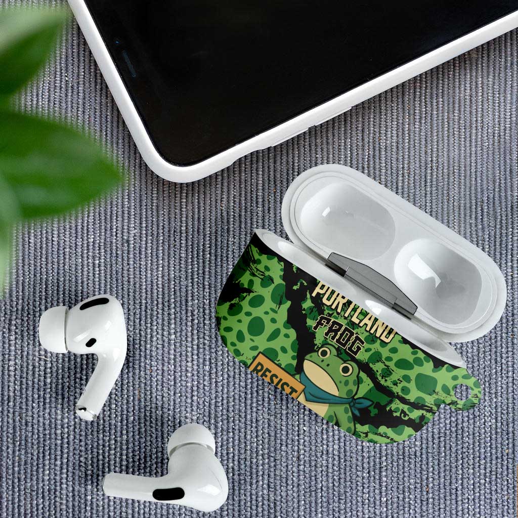 Portland Frog Resist AirPods Case Frogs Against Fascism - Wonder Print Shop