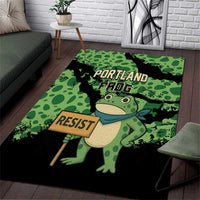 Portland Frog Resist Area Rug Frogs Against Fascism - Wonder Print Shop