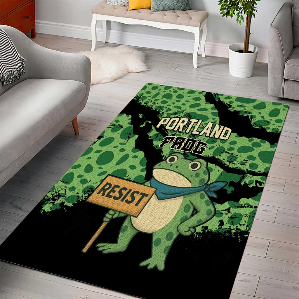 Portland Frog Resist Area Rug Frogs Against Fascism - Wonder Print Shop