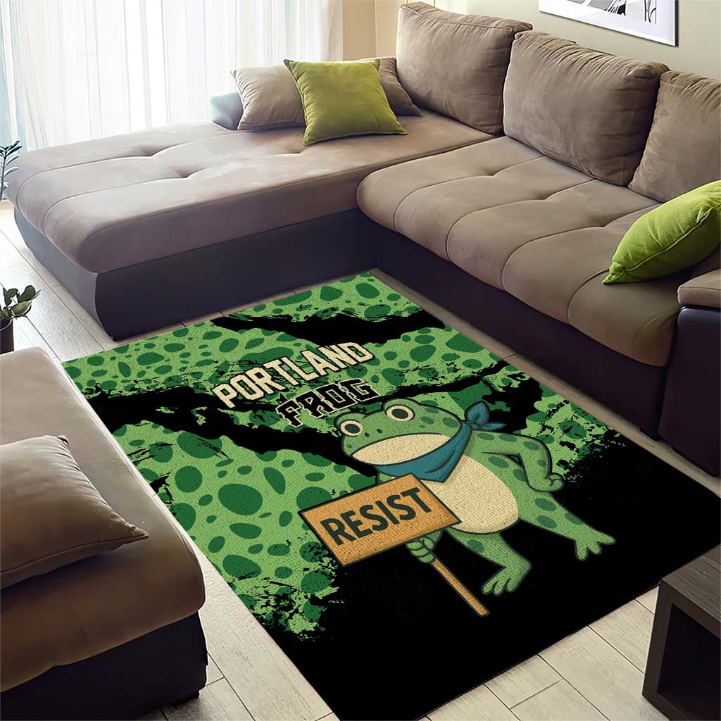 Portland Frog Resist Area Rug Frogs Against Fascism - Wonder Print Shop