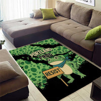 Portland Frog Resist Area Rug Frogs Against Fascism - Wonder Print Shop