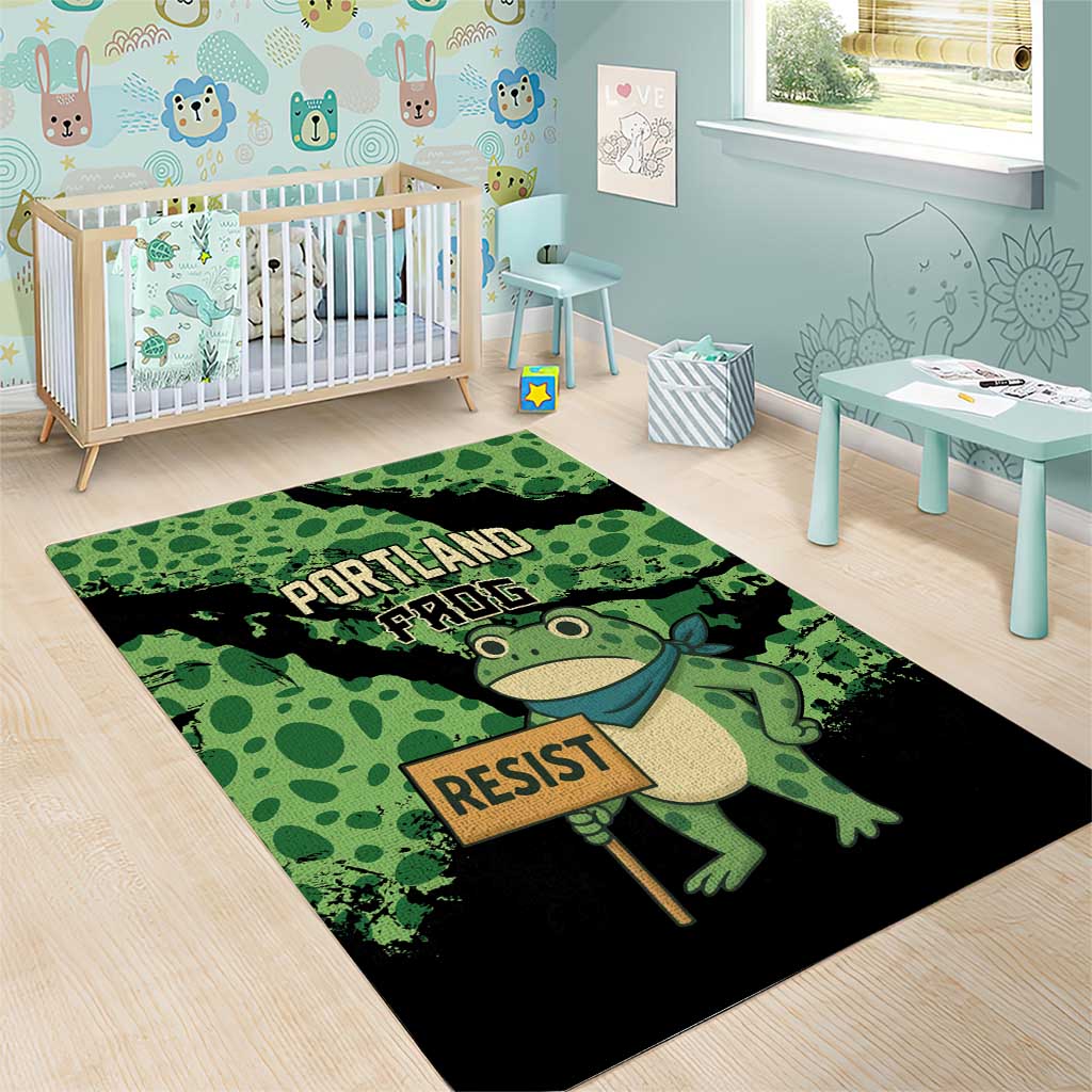 Portland Frog Resist Area Rug Frogs Against Fascism - Wonder Print Shop