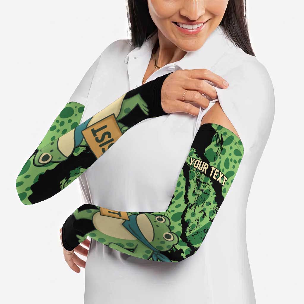 Personalized Portland Frog Resist Arm Sleeves Frogs Against Fascism - Wonder Print Shop