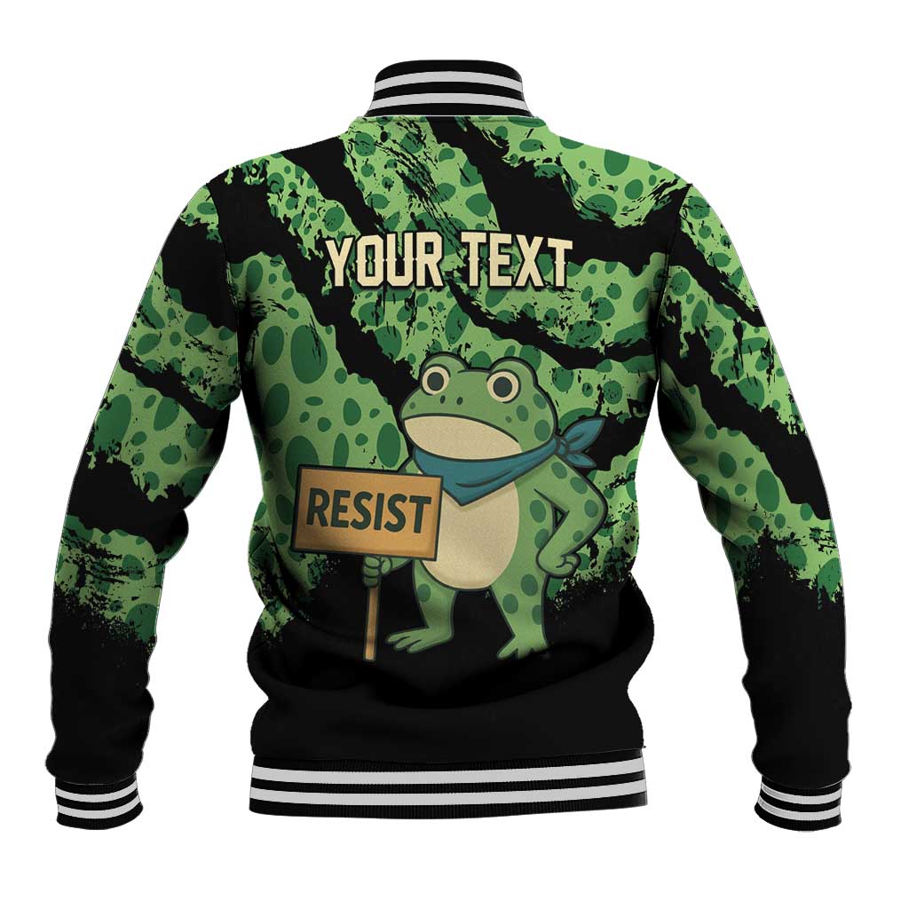 Personalized Portland Frog Resist Baseball Jacket Frogs Against Fascism - Wonder Print Shop