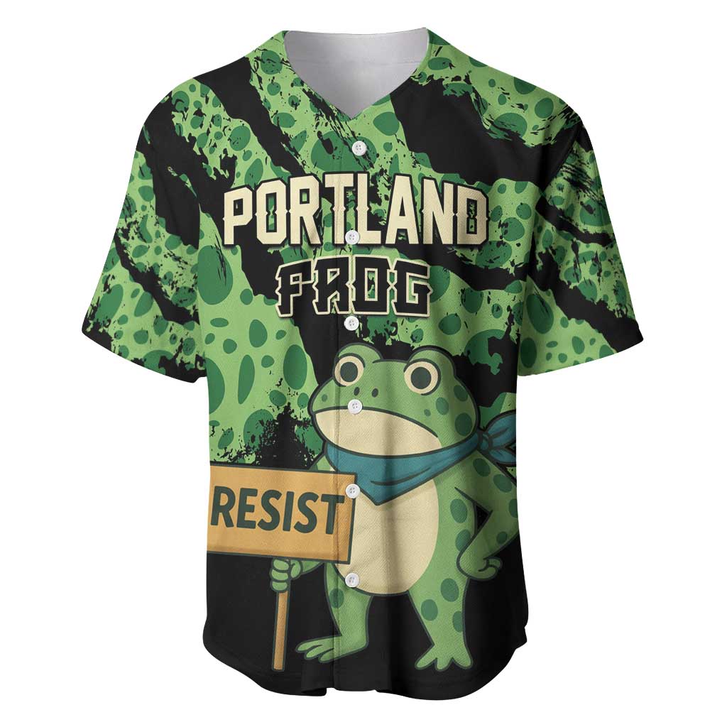 Personalized Portland Frog Resist Baseball Jersey Frogs Against Fascism - Wonder Print Shop