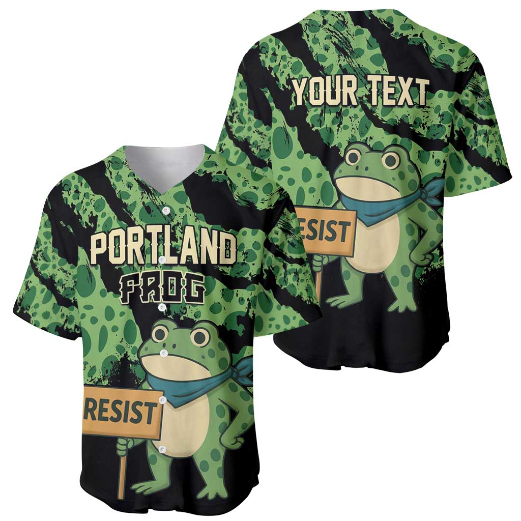 Personalized Portland Frog Resist Baseball Jersey Frogs Against Fascism - Wonder Print Shop