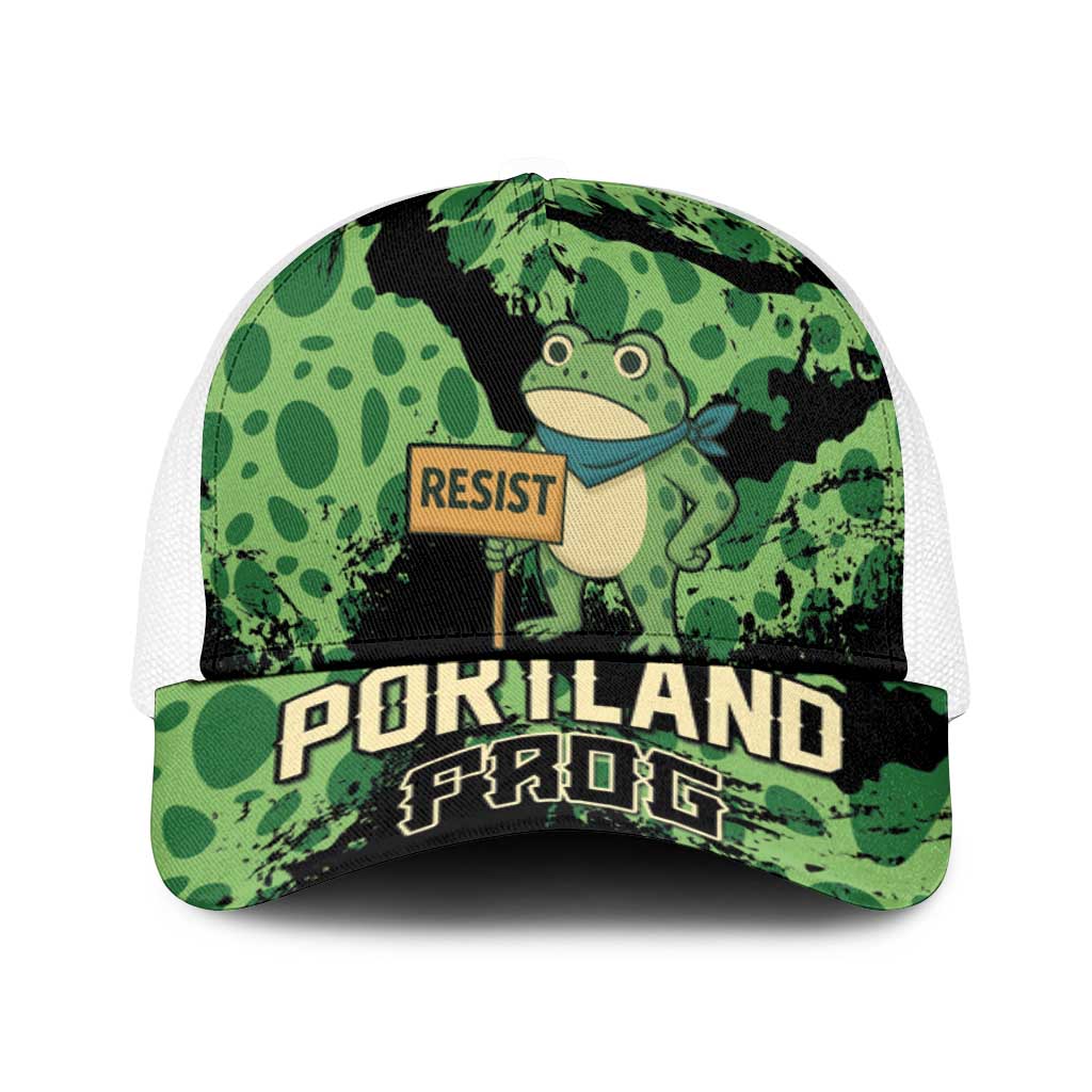 Portland Frog Resist Baseball Net Cap Frogs Against Fascism - Wonder Print Shop