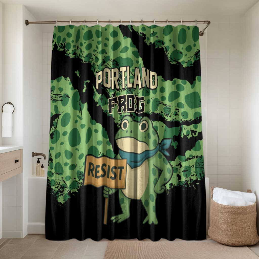 Portland Frog Resist Bathroom Set Frogs Against Fascism - Wonder Print Shop