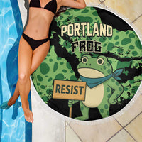 Portland Frog Resist Beach Blanket Frogs Against Fascism - Wonder Print Shop
