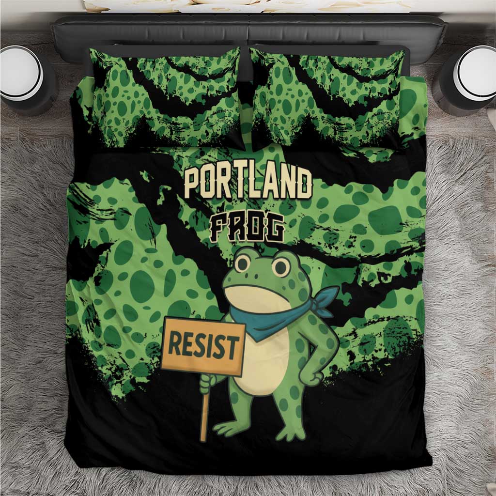 Portland Frog Resist Bedding Set Frogs Against Fascism - Wonder Print Shop