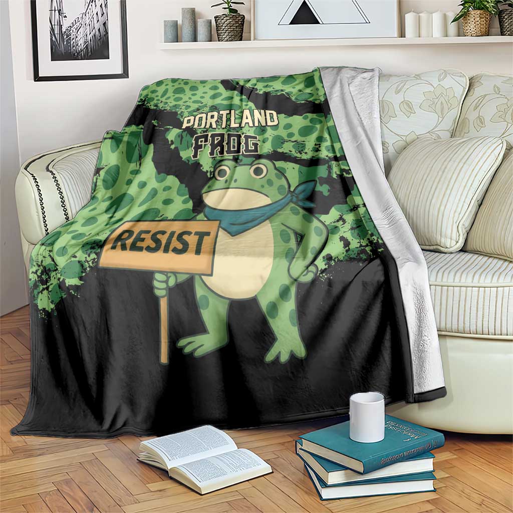 Portland Frog Resist Blanket Frogs Against Fascism - Wonder Print Shop
