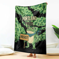 Portland Frog Resist Blanket Frogs Against Fascism - Wonder Print Shop