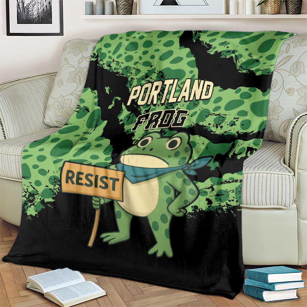 Portland Frog Resist Blanket Frogs Against Fascism - Wonder Print Shop
