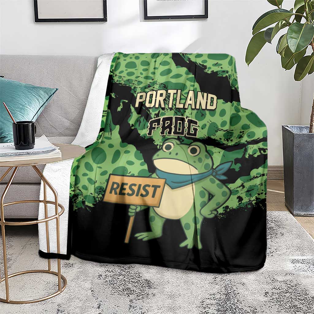 Portland Frog Resist Blanket Frogs Against Fascism - Wonder Print Shop