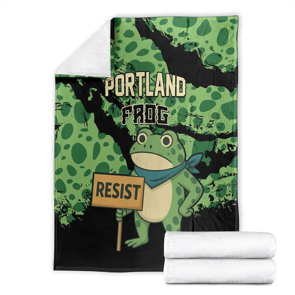 Portland Frog Resist Blanket Frogs Against Fascism - Wonder Print Shop