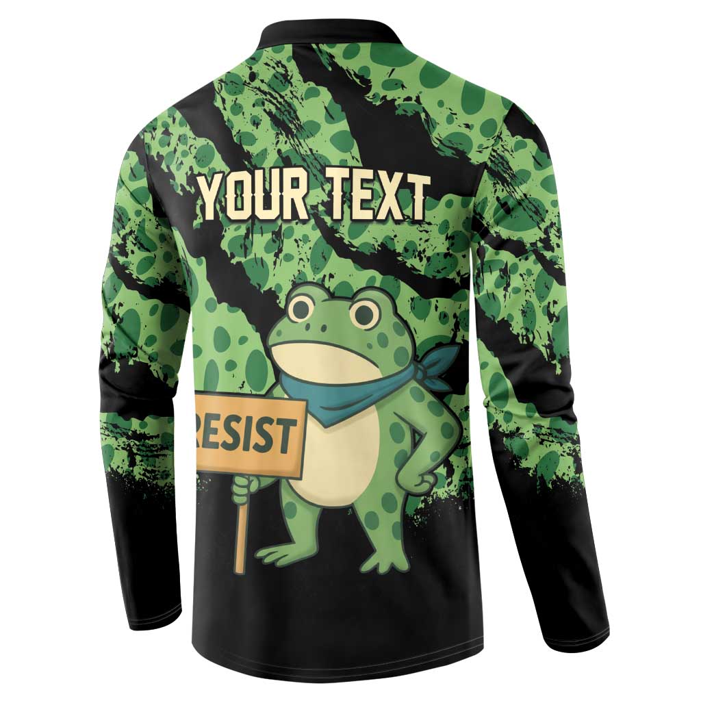 Personalized Portland Frog Resist Button Sweatshirt Frogs Against Fascism - Wonder Print Shop