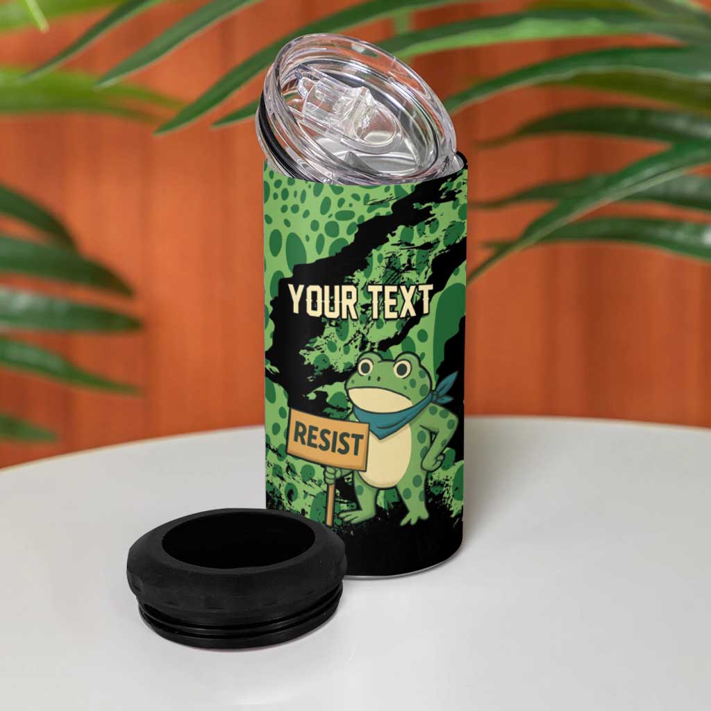 Personalized Portland Frog Resist 4 in 1 Can Cooler Tumbler Frogs Against Fascism - Wonder Print Shop