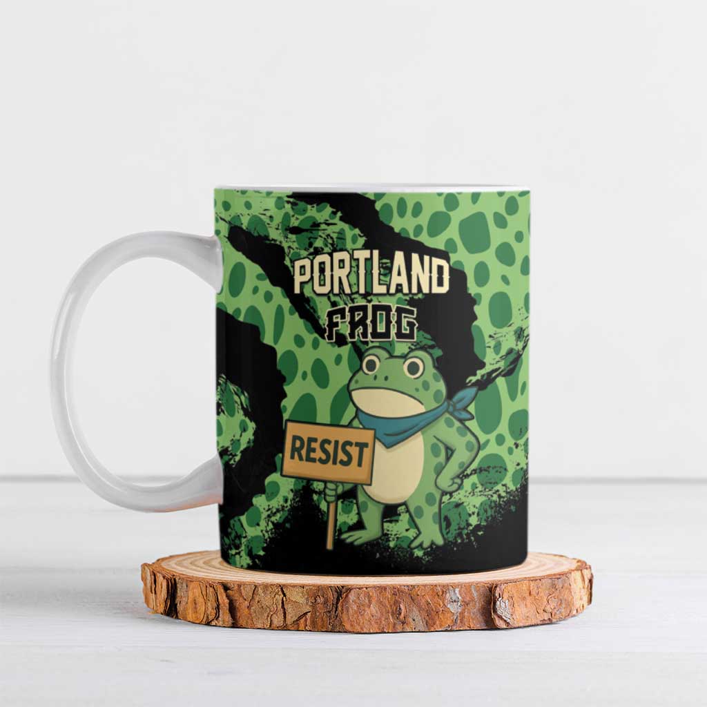 Personalized Portland Frog Resist Ceramic Mug Frogs Against Fascism - Wonder Print Shop