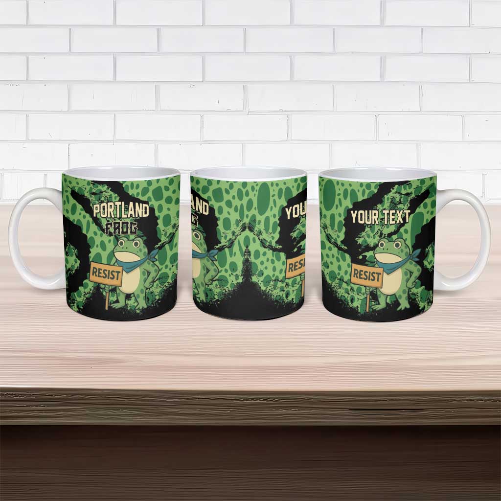 Personalized Portland Frog Resist Ceramic Mug Frogs Against Fascism - Wonder Print Shop
