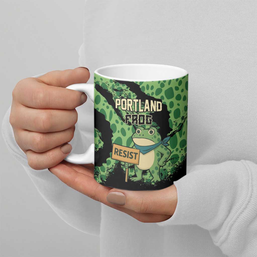 Personalized Portland Frog Resist Ceramic Mug Frogs Against Fascism - Wonder Print Shop