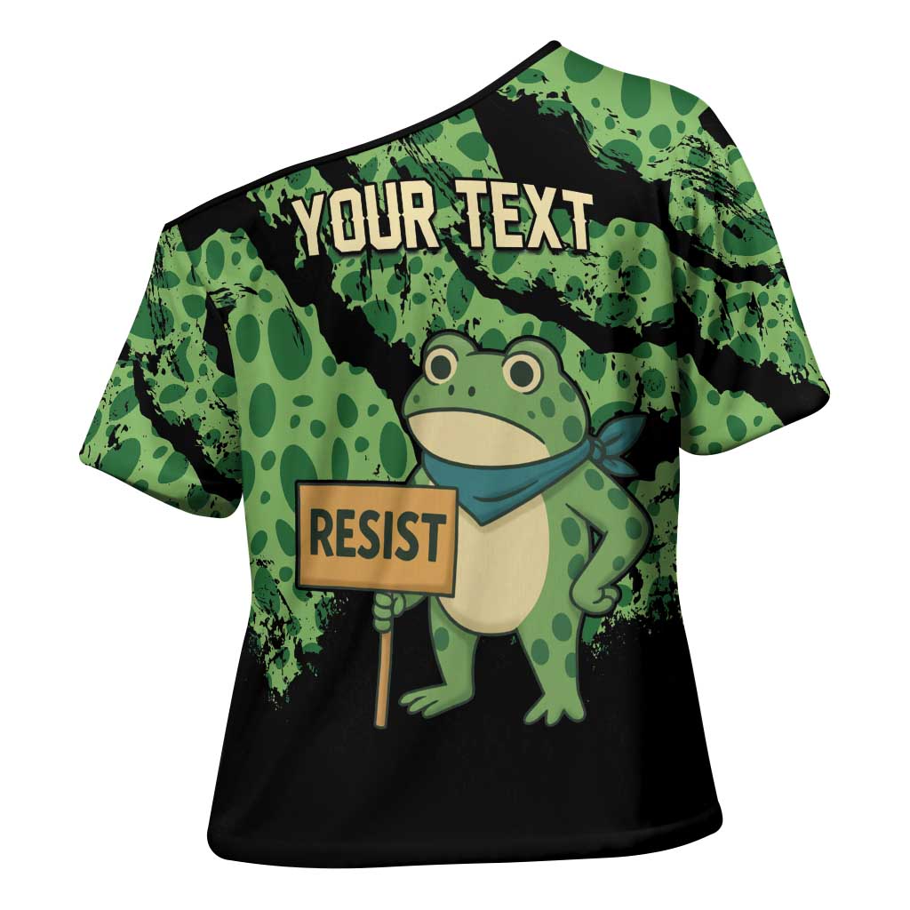 Personalized Portland Frog Resist Cross Shoulder Shirt Frogs Against Fascism - Wonder Print Shop