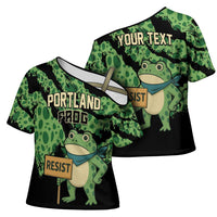 Personalized Portland Frog Resist Cross Shoulder Shirt Frogs Against Fascism - Wonder Print Shop