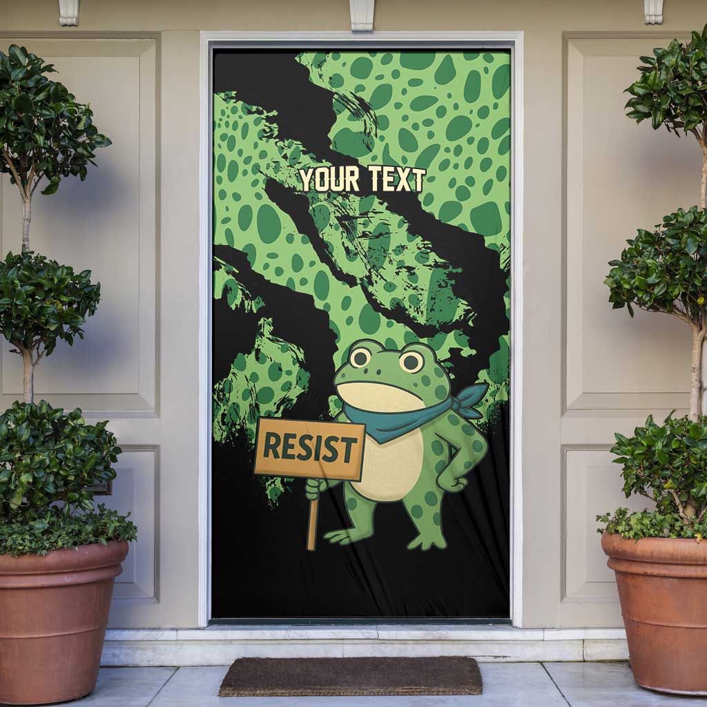 Personalized Portland Frog Resist Door Cover Frogs Against Fascism - Wonder Print Shop