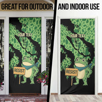 Personalized Portland Frog Resist Door Cover Frogs Against Fascism - Wonder Print Shop