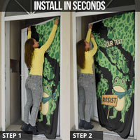 Personalized Portland Frog Resist Door Cover Frogs Against Fascism - Wonder Print Shop