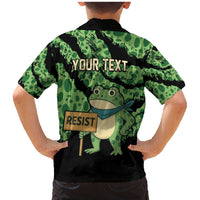 Personalized Portland Frog Resist Family Matching Mermaid Dress and Hawaiian Shirt Frogs Against Fascism - Wonder Print Shop