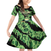 Personalized Portland Frog Resist Family Matching Off Shoulder Short Dress and Hawaiian Shirt Frogs Against Fascism - Wonder Print Shop