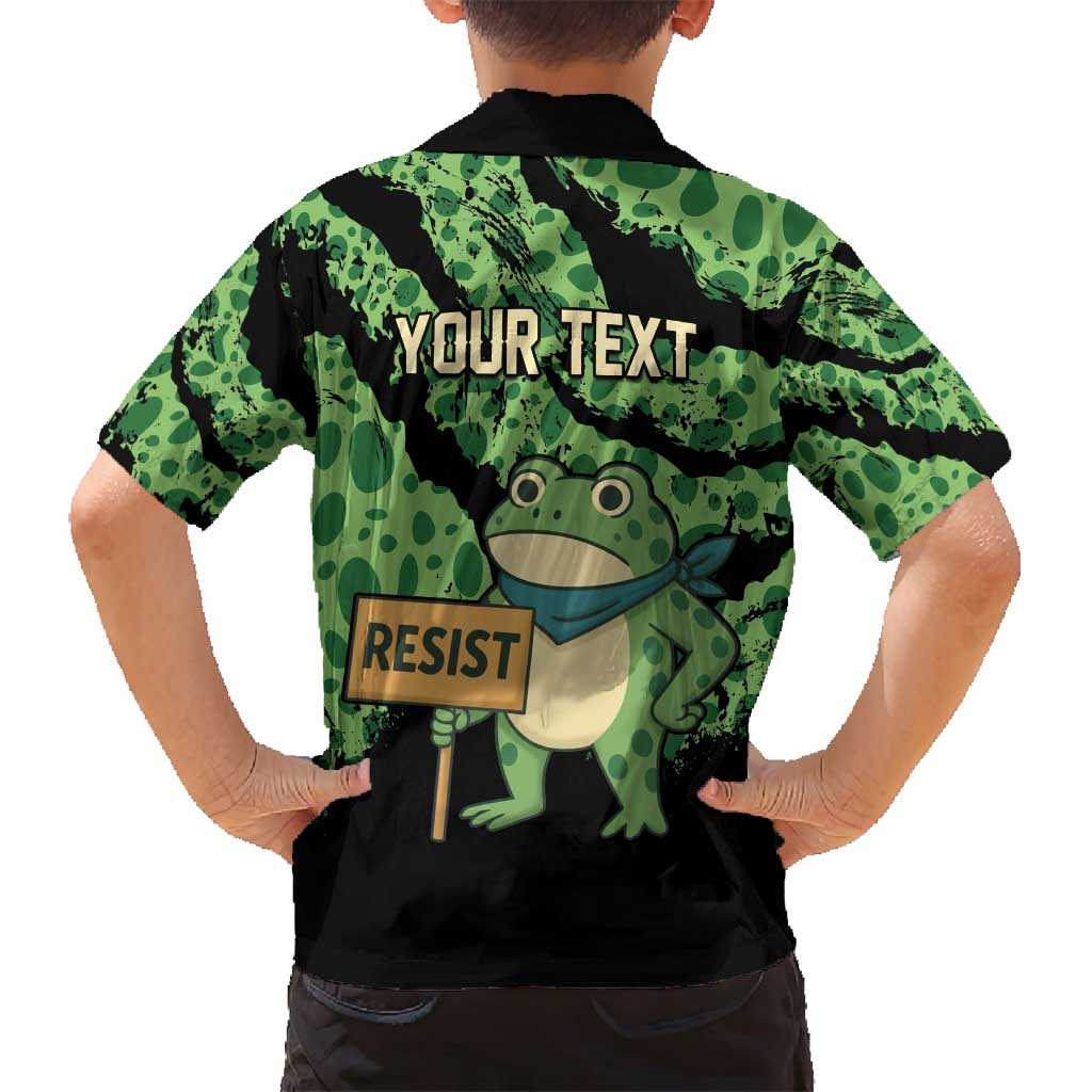 Personalized Portland Frog Resist Family Matching Puletasi and Hawaiian Shirt Frogs Against Fascism - Wonder Print Shop