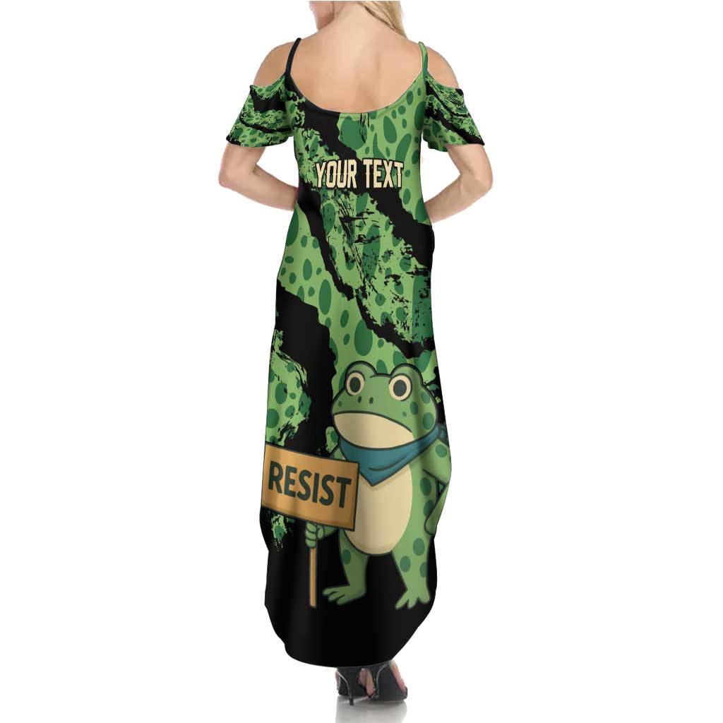 Personalized Portland Frog Resist Family Matching Summer Maxi Dress and Hawaiian Shirt Frogs Against Fascism - Wonder Print Shop