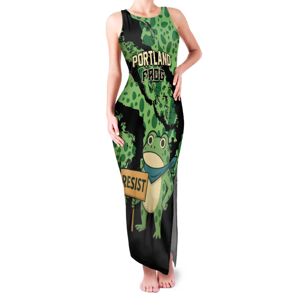 Personalized Portland Frog Resist Family Matching Tank Maxi Dress and Hawaiian Shirt Frogs Against Fascism - Wonder Print Shop