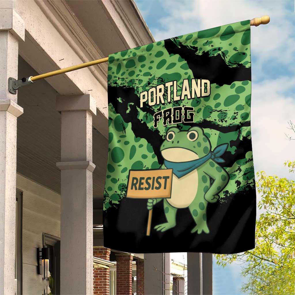 Portland Frog Resist Garden Flag Frogs Against Fascism - Wonder Print Shop