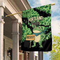 Portland Frog Resist Garden Flag Frogs Against Fascism - Wonder Print Shop