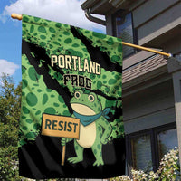 Portland Frog Resist Garden Flag Frogs Against Fascism - Wonder Print Shop