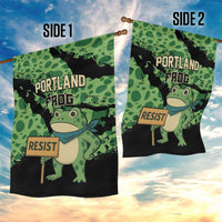 Portland Frog Resist Garden Flag Frogs Against Fascism - Wonder Print Shop