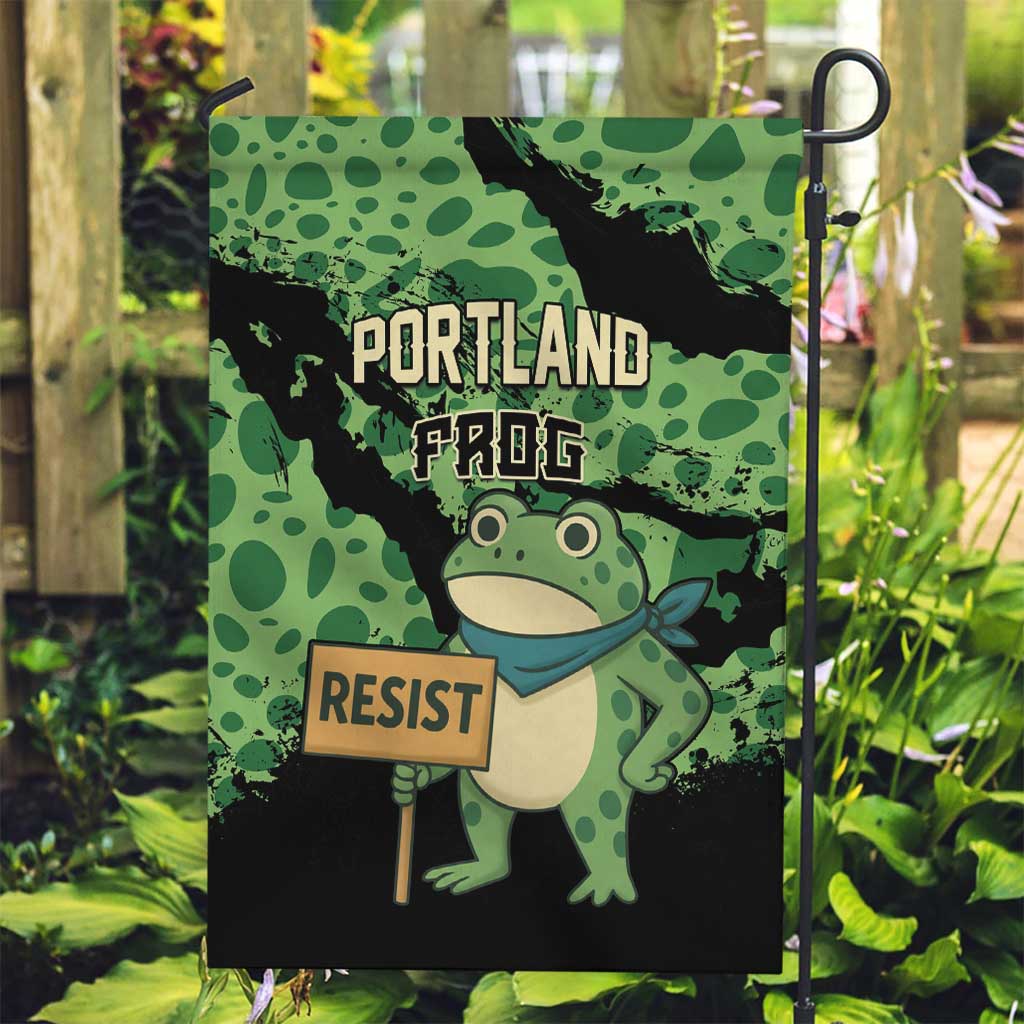 Portland Frog Resist Garden Flag Frogs Against Fascism - Wonder Print Shop