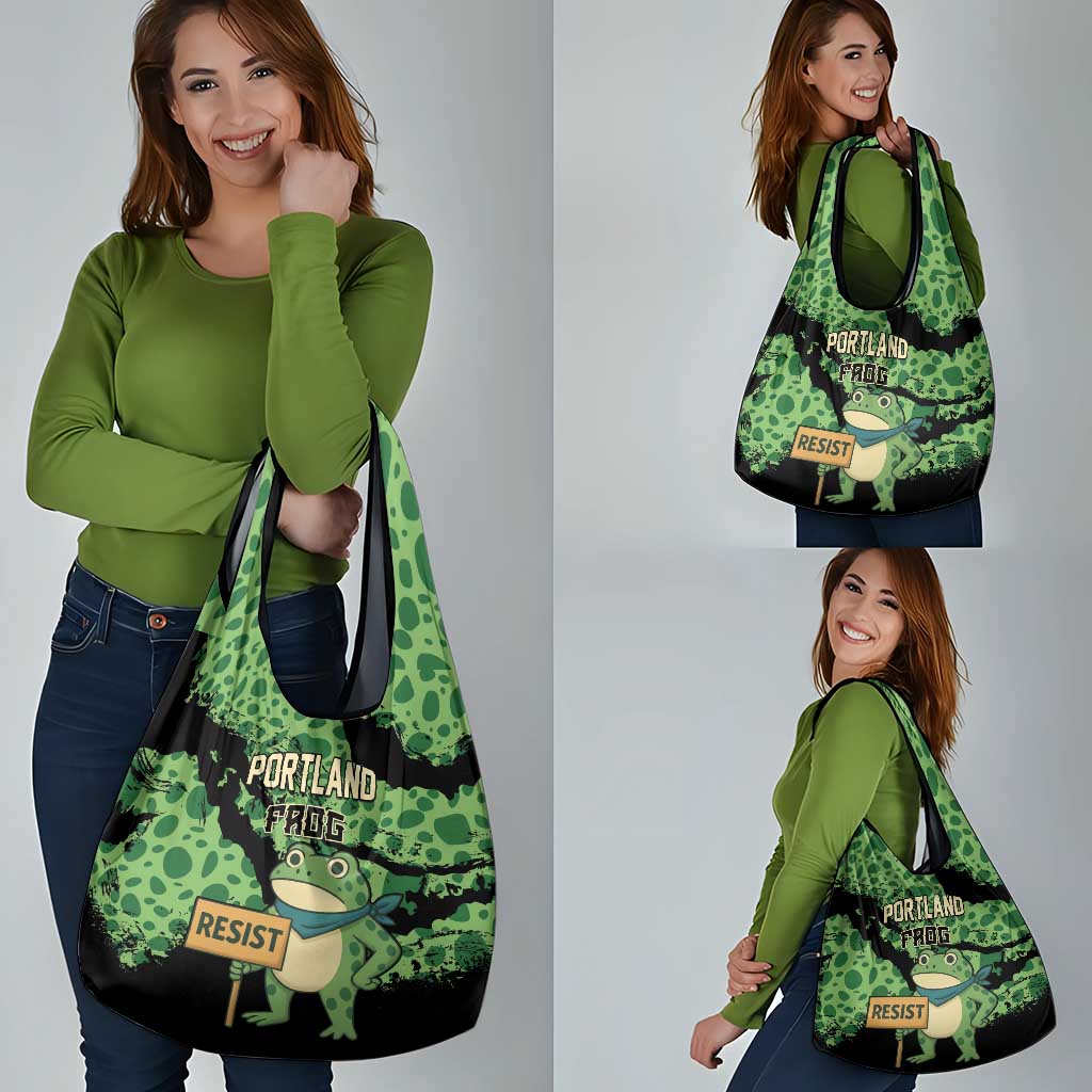 Portland Frog Resist Grocery Bag Frogs Against Fascism - Wonder Print Shop