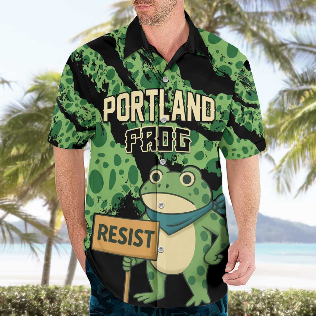 Personalized Portland Frog Resist Hawaiian Shirt Frogs Against Fascism - Wonder Print Shop