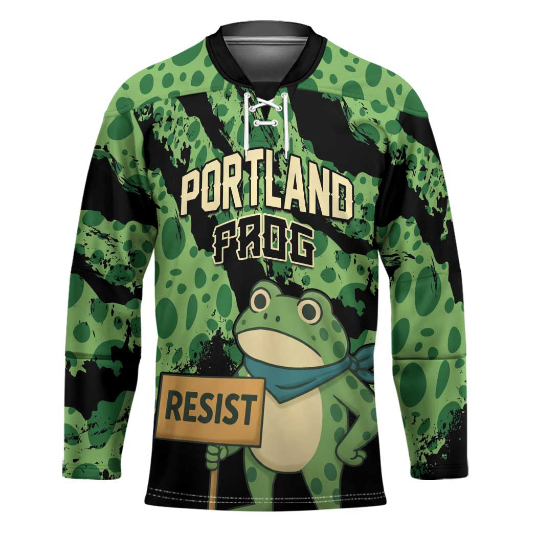 Personalized Portland Frog Resist Hockey Jersey Frogs Against Fascism - Wonder Print Shop