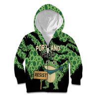 Personalized Portland Frog Resist Kid Hoodie Frogs Against Fascism - Wonder Print Shop