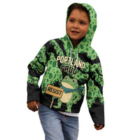 Personalized Portland Frog Resist Kid Hoodie Frogs Against Fascism - Wonder Print Shop