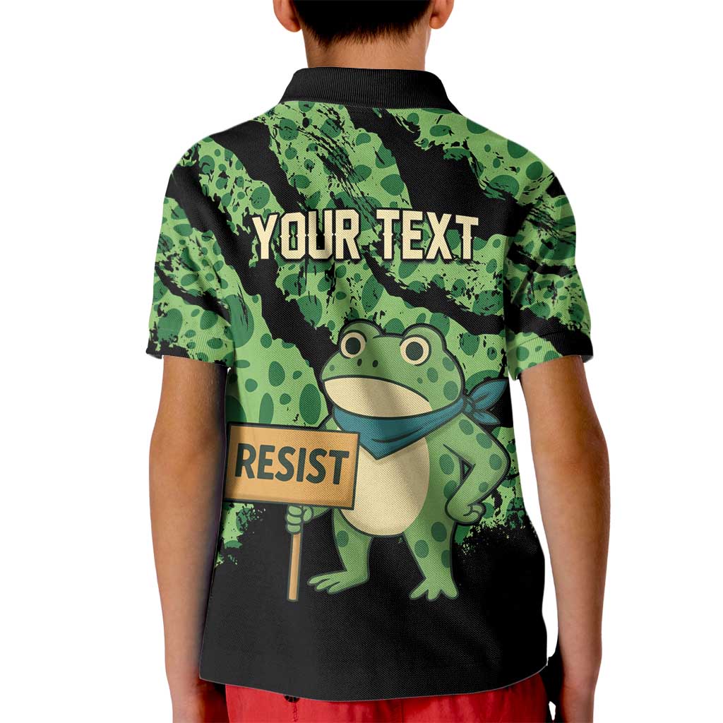 Personalized Portland Frog Resist Kid Polo Shirt Frogs Against Fascism - Wonder Print Shop