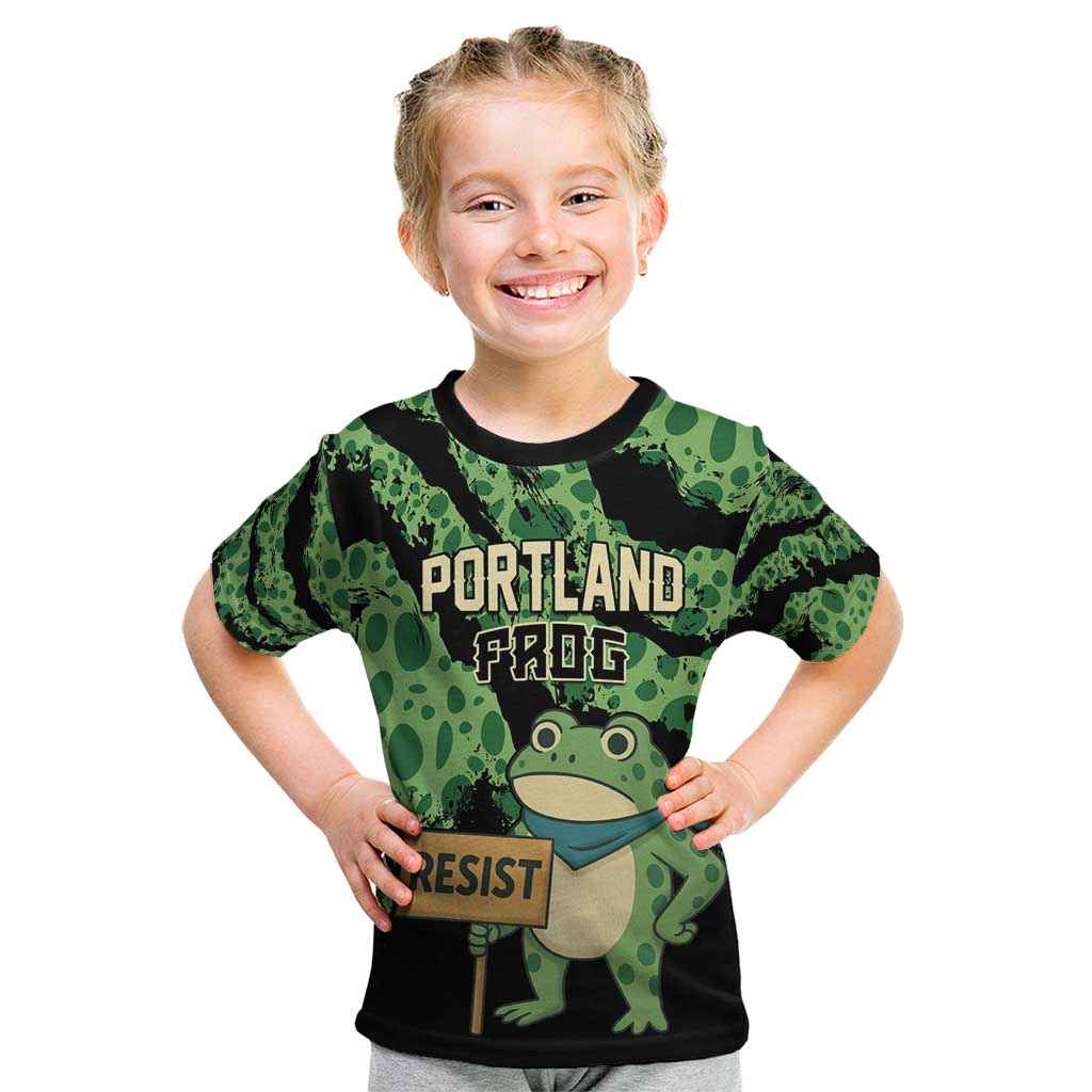 Personalized Portland Frog Resist Kid T Shirt Frogs Against Fascism - Wonder Print Shop